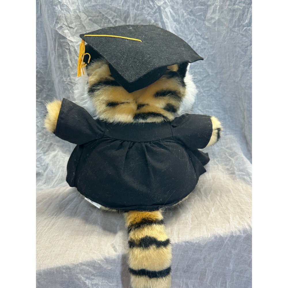Baker University Graduation Tiger Plush Mascot BU Gown Cap It's All Greek To Me - Picture 2 of 10